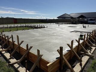 House floor slab foundation 280m2