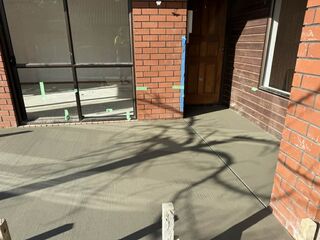 Patio’s broom finish